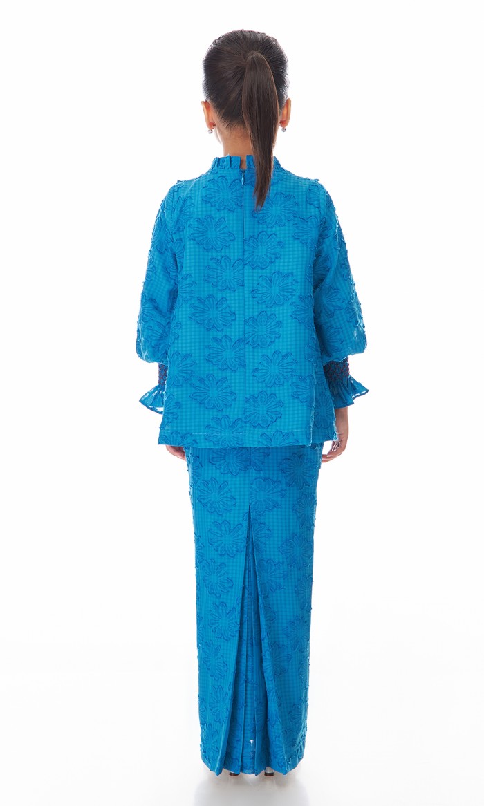 Indira Kurung Kids in French Blue