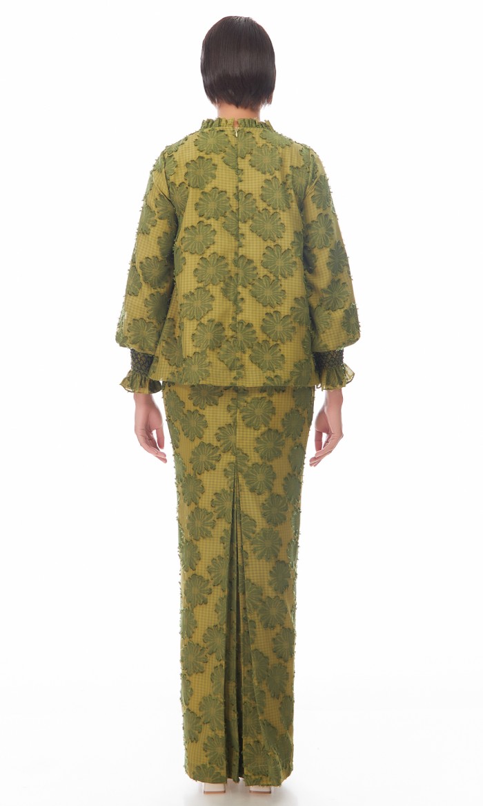 Indira Kurung in Seaweed Green