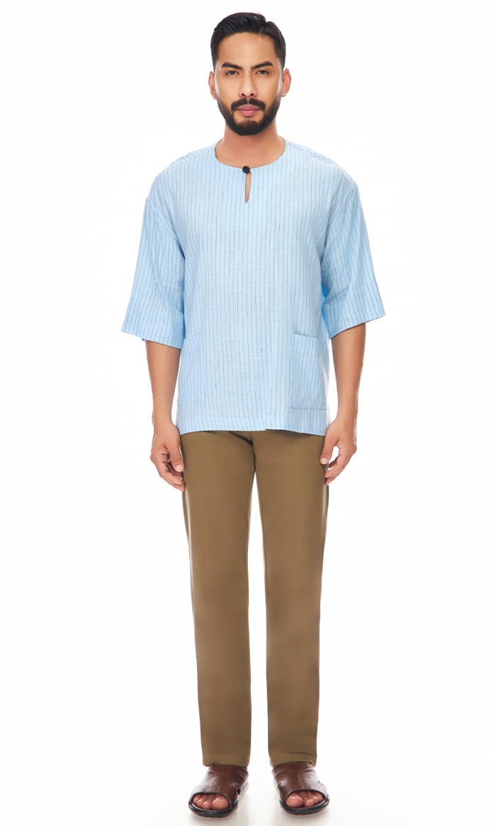 Irham Kurta in Light Sky Blue