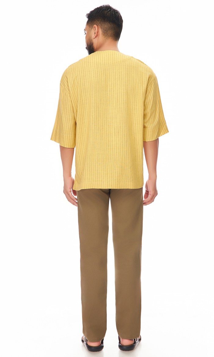 Irham Kurta in Corn Yellow