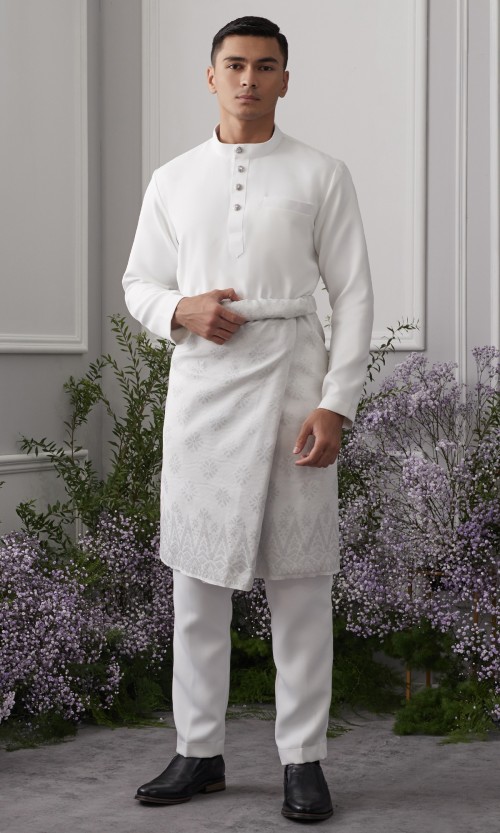 Khaliq Baju Melayu in Off White (AS-IS)