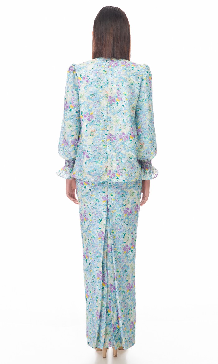 Anthea Kurung in Tropical Blue