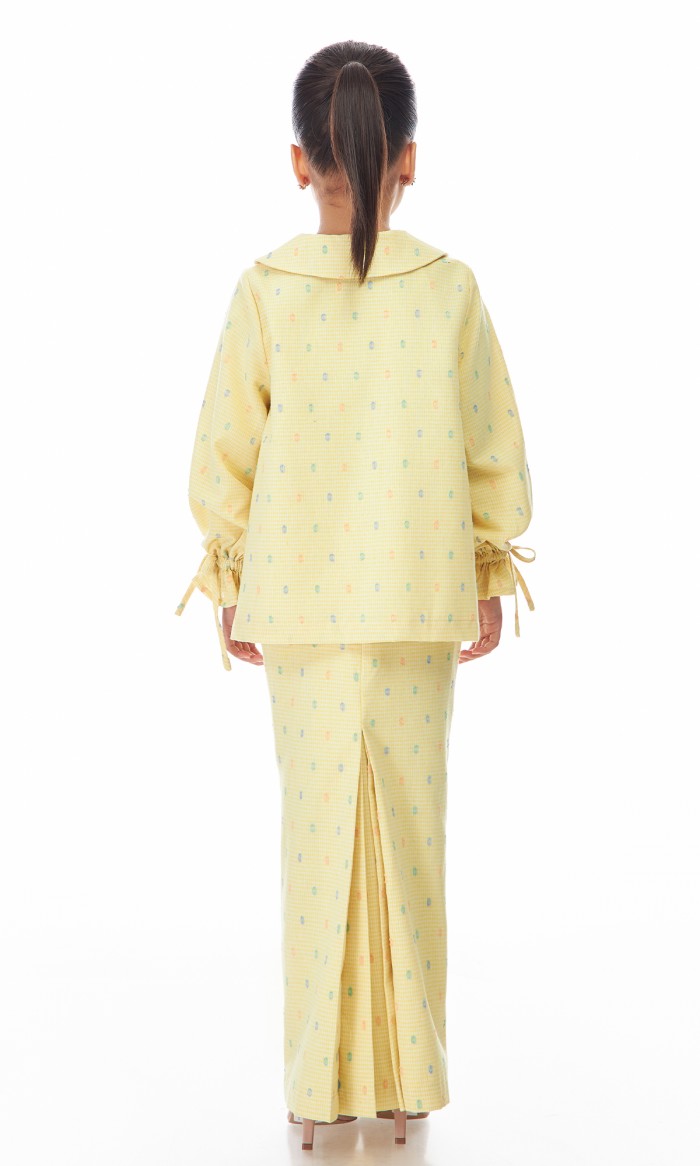 Lenora Kurung Kids in Lemon Yellow