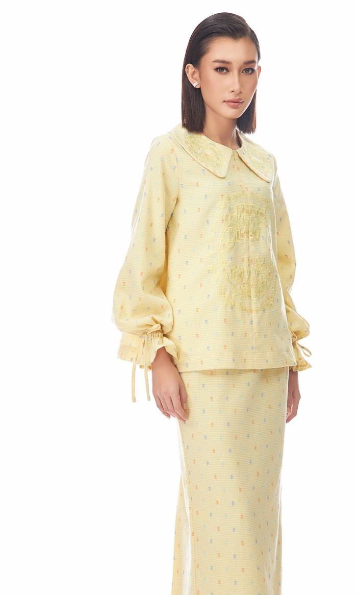 Lenora Kurung in Lemon Yellow