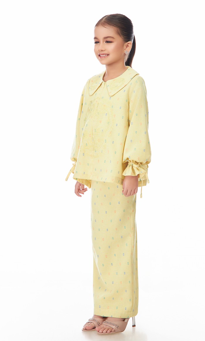 Lenora Kurung Kids in Lemon Yellow