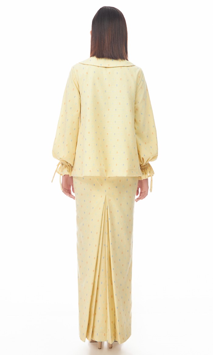 Lenora Kurung in Lemon Yellow