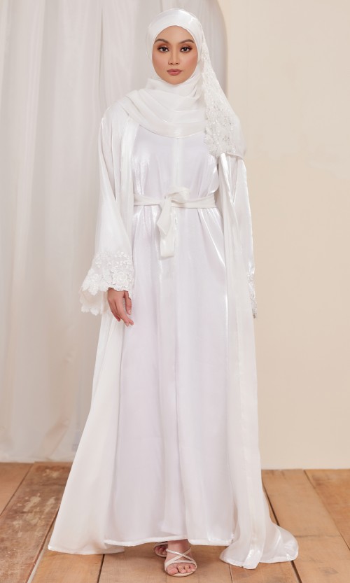 Mahreen Dress in Porcelain White (AS-IS)