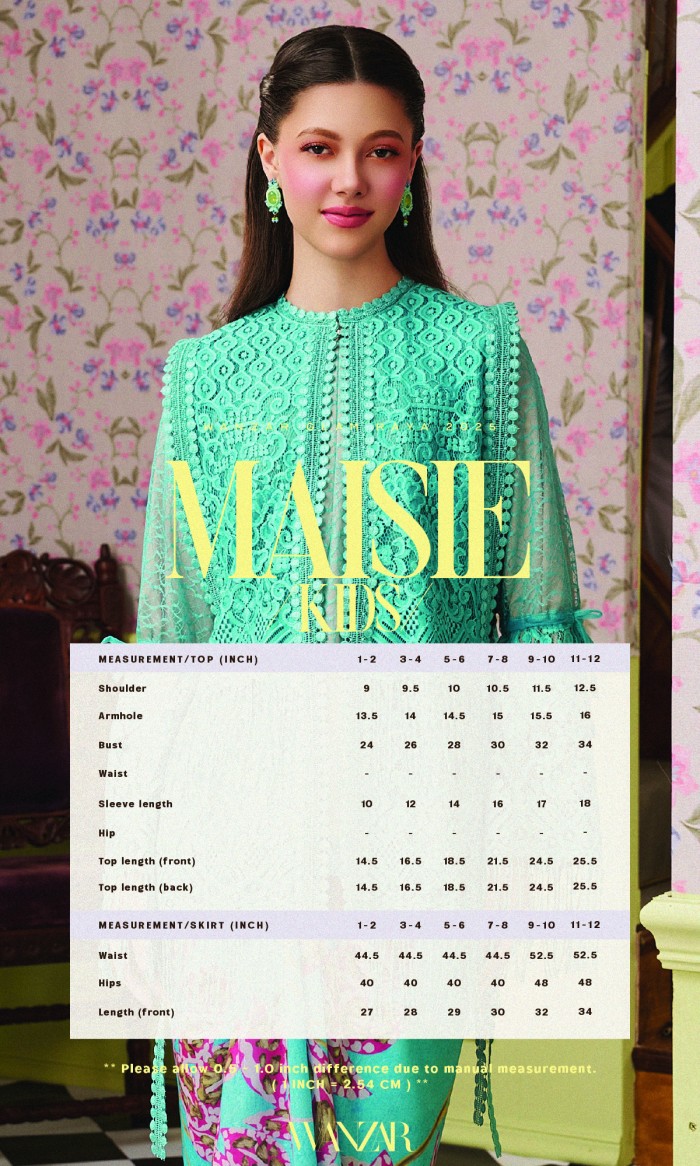 Maisie Kurung Kids in Cyan