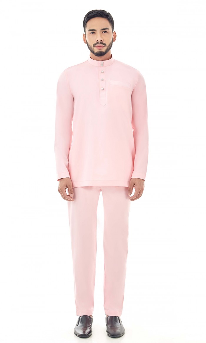 Malik Baju Melayu in Soft Pink (AS-IS)