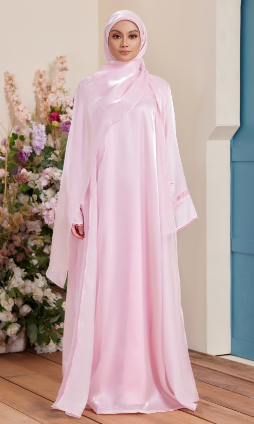 Marwaa Dress in Pastel Pink (AS-IS)