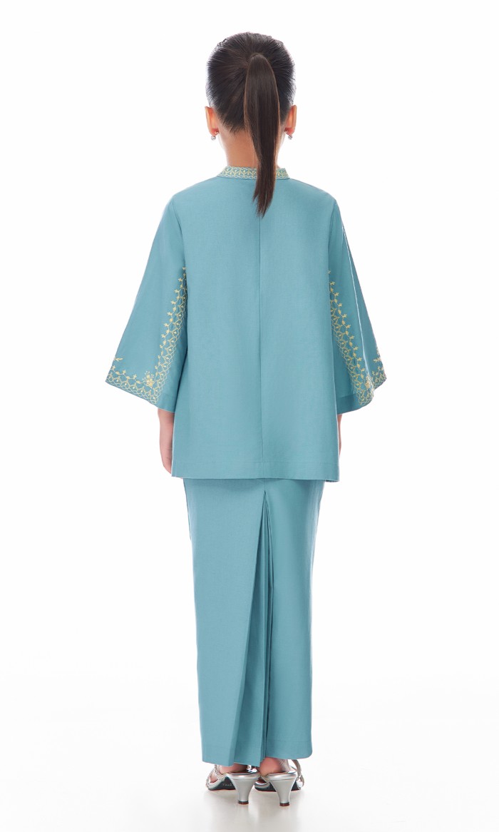 Maude Kurung Kids in Genoa Green