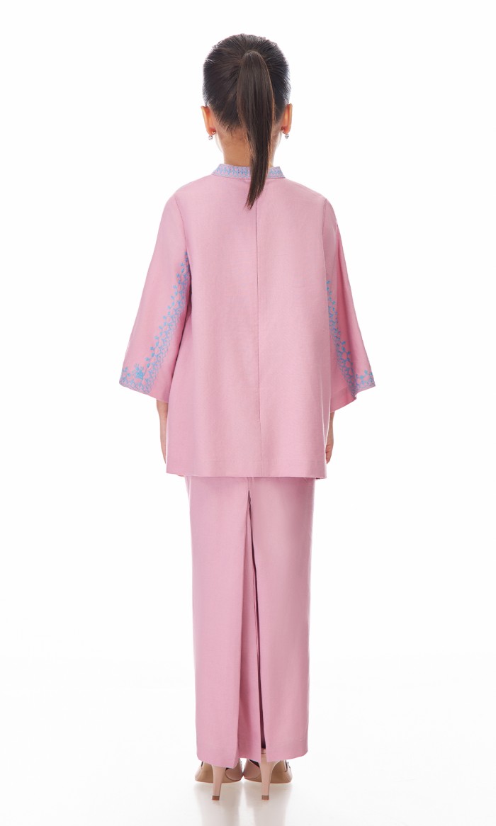 Maude Kurung Kids in Ballerina Pink