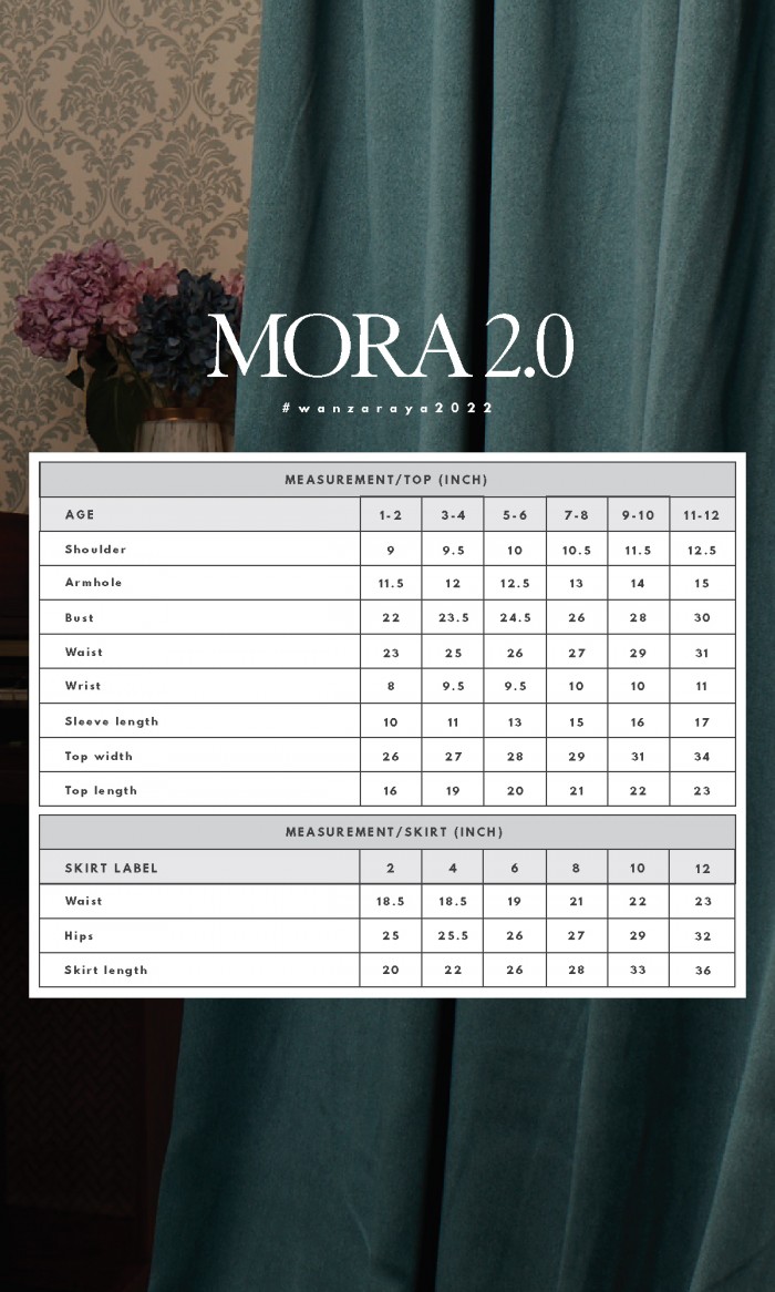 Mora Kurung Kids 2.0 in Maroon (AS-IS)
