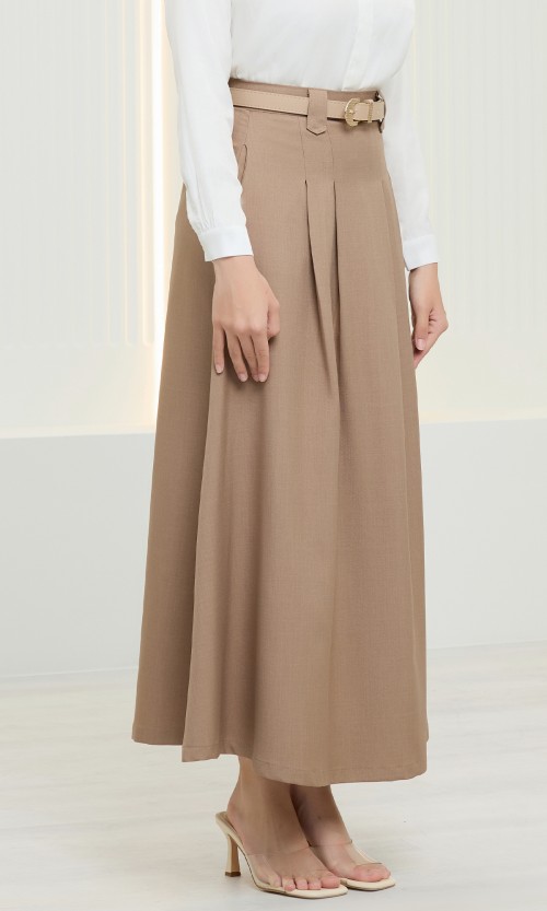 Medea Skirt in Peanut Brown