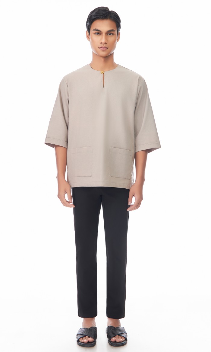 Nadhim Kurta in Moonbeam Grey