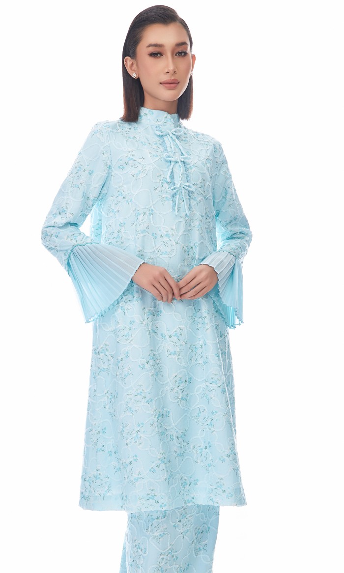 Nerissa Kurung in Iceberg Blue