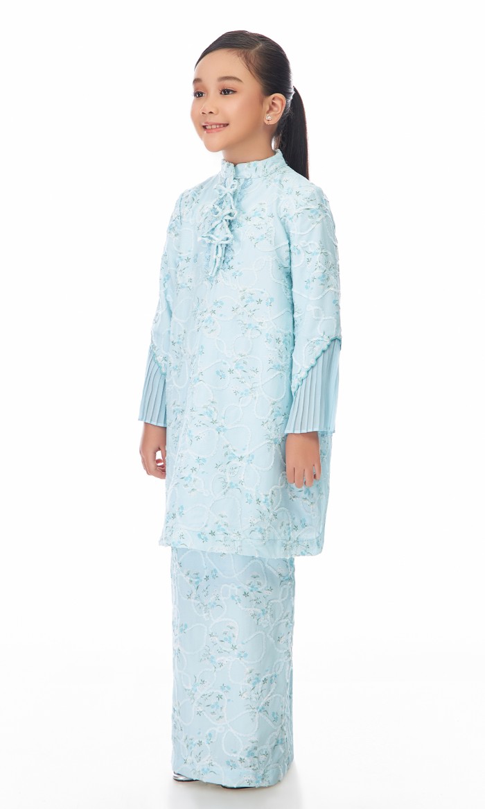 Nerissa Kurung Kids in Iceberg Blue