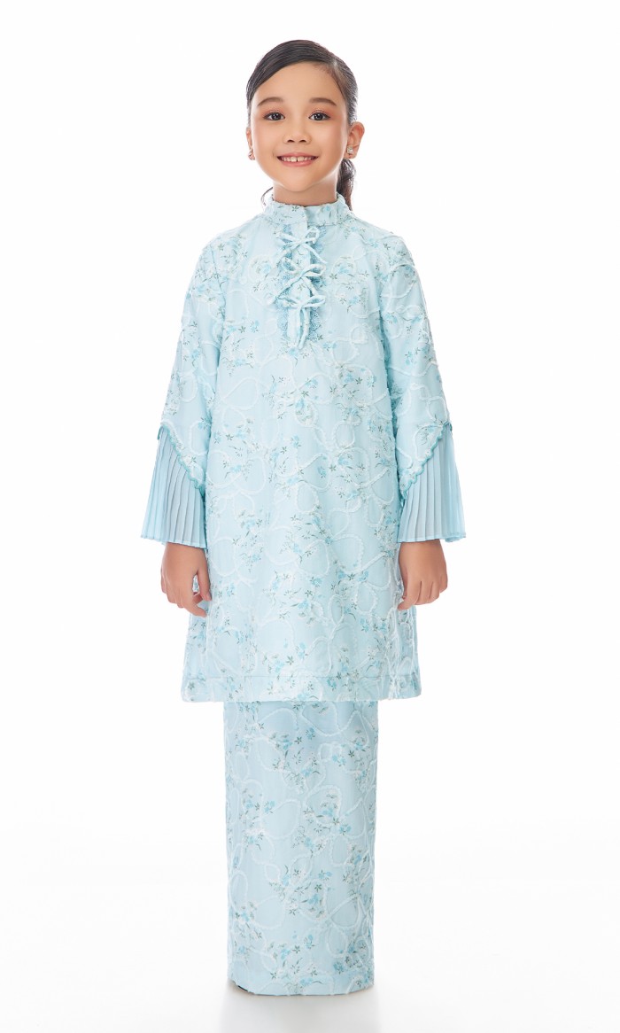 Nerissa Kurung Kids in Iceberg Blue