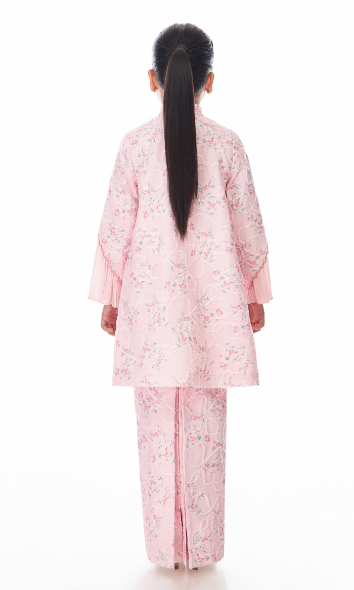 Nerissa Kurung Kids in Baby Pink