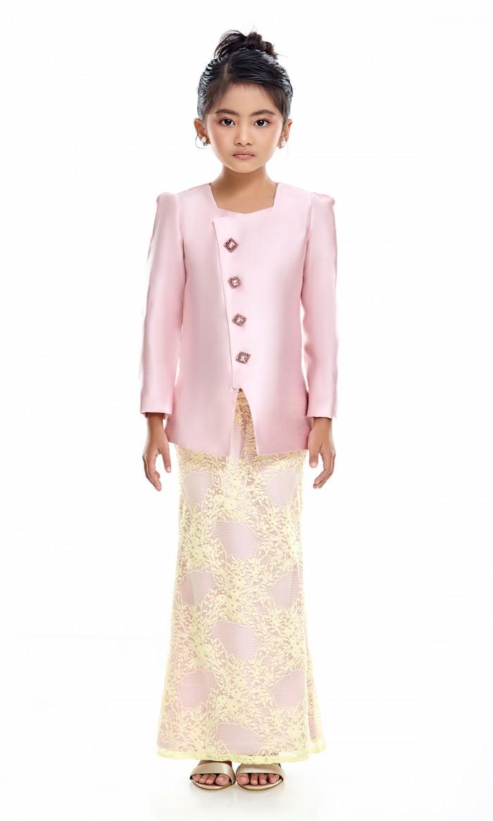 Nikita Kurung Kids in Pink Lace (AS-IS)