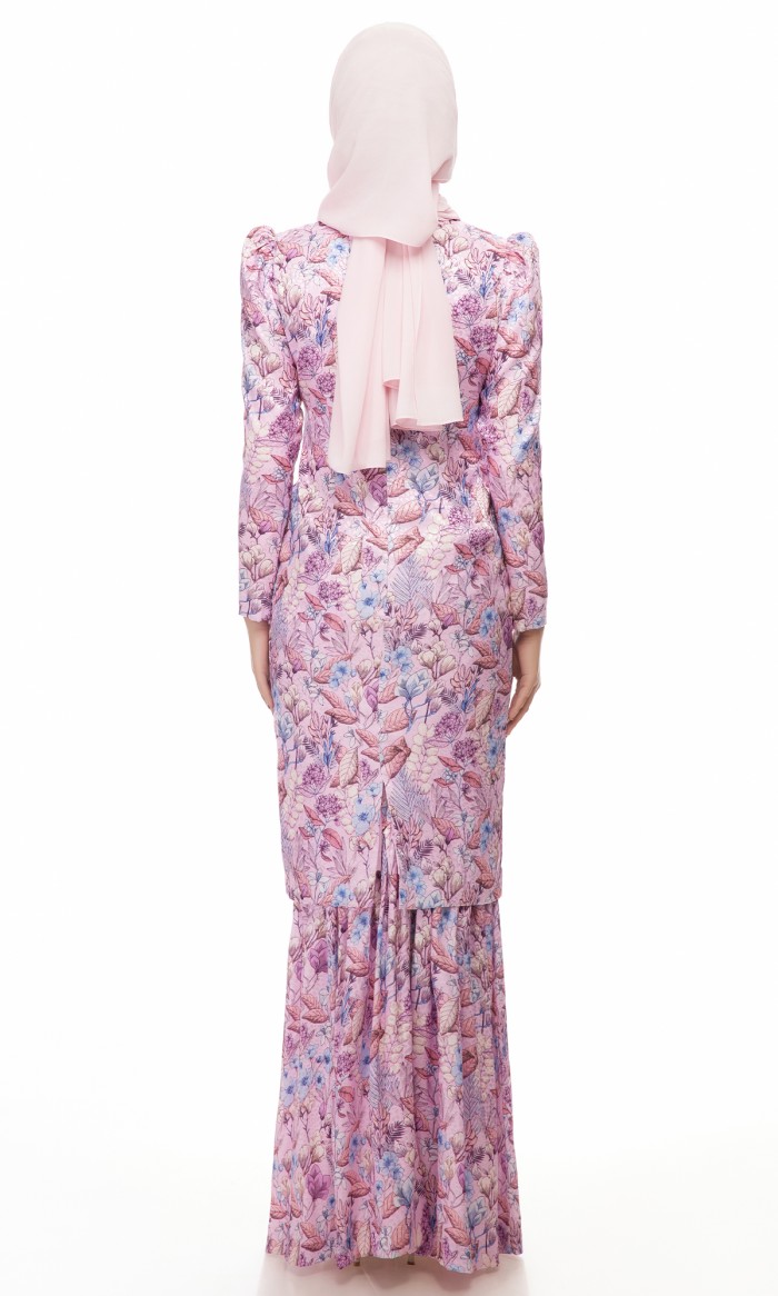 Nirmala Kurung in Mauve Pink