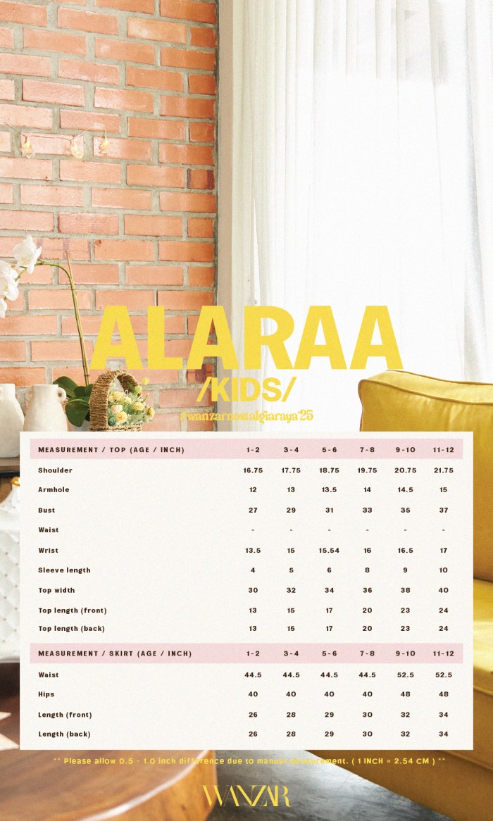 Alaraa Kurung Kids in Powder Pink