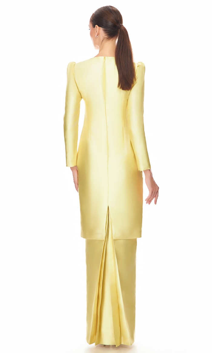 Oceanna Kurung in Light Yellow