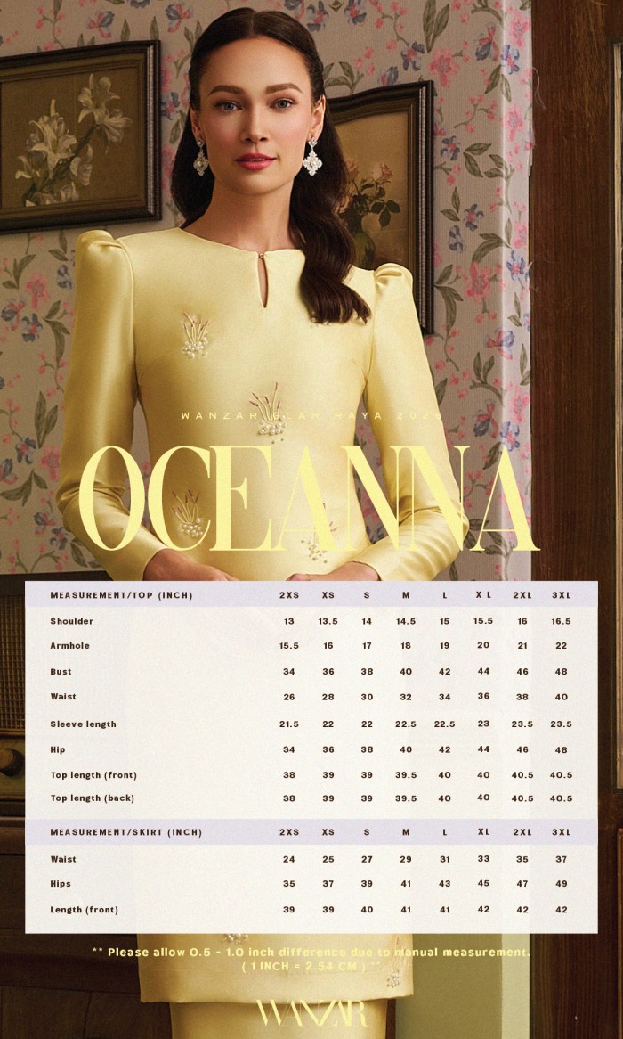 Oceanna Kurung in Light Yellow