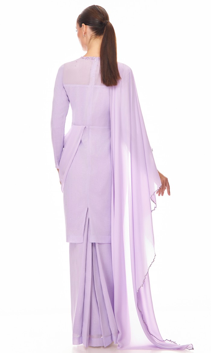 Odessa Kurung in Pastel Purple