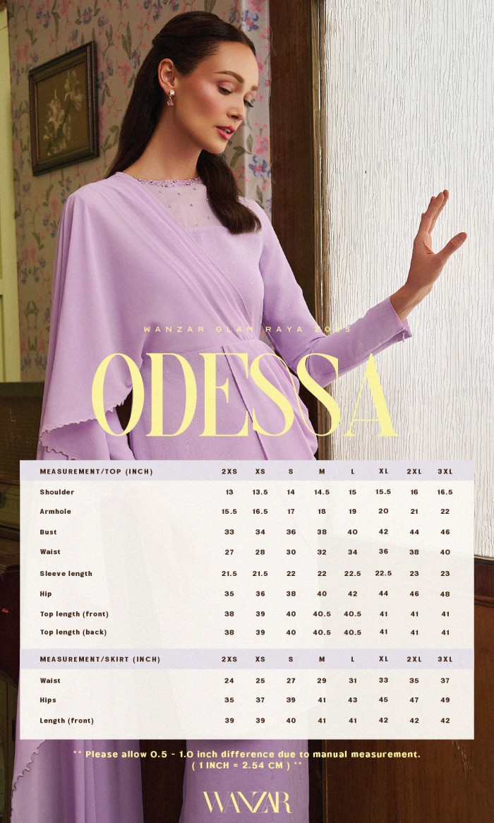 Odessa Kurung in Pale Turqoise