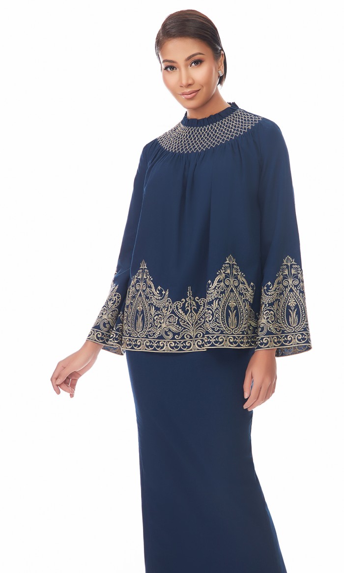 Odette Kurung in Sapphire Blue