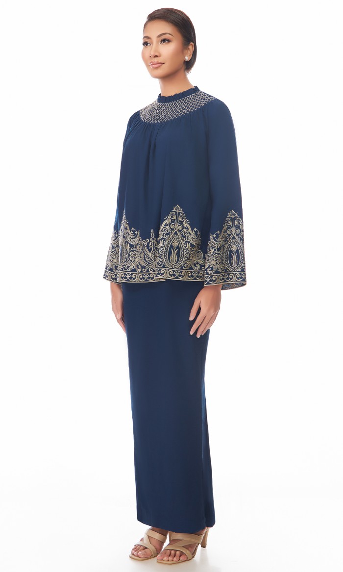 Odette Kurung in Sapphire Blue