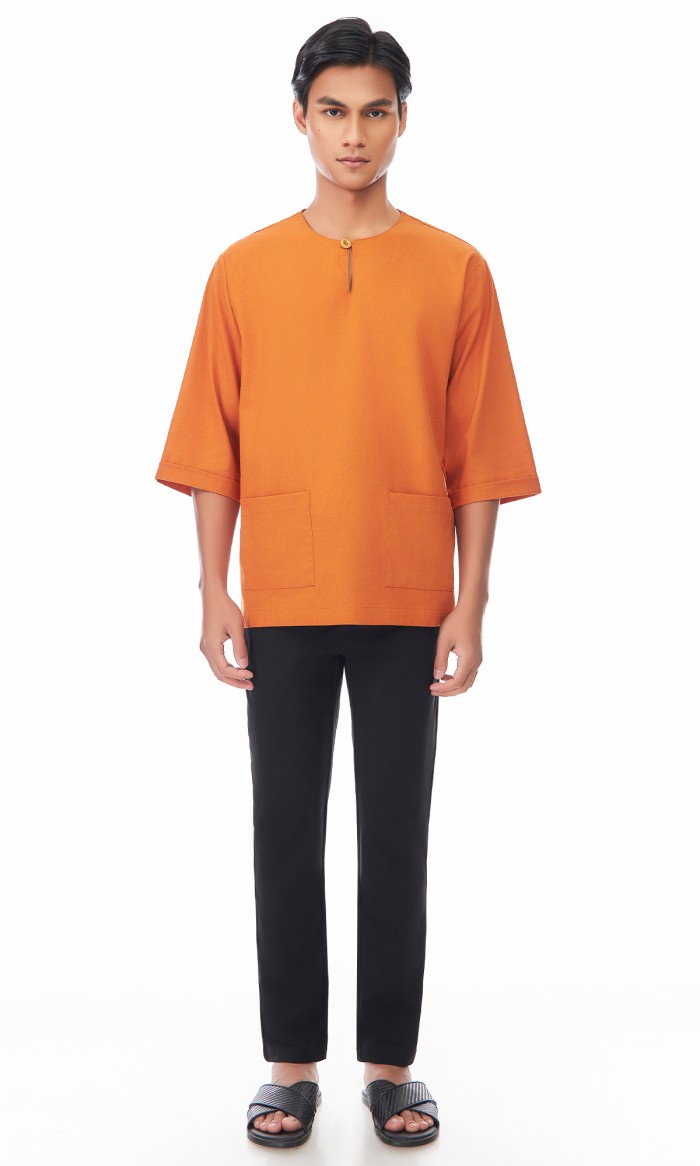 Nadhim Kurta in Orange Pepper