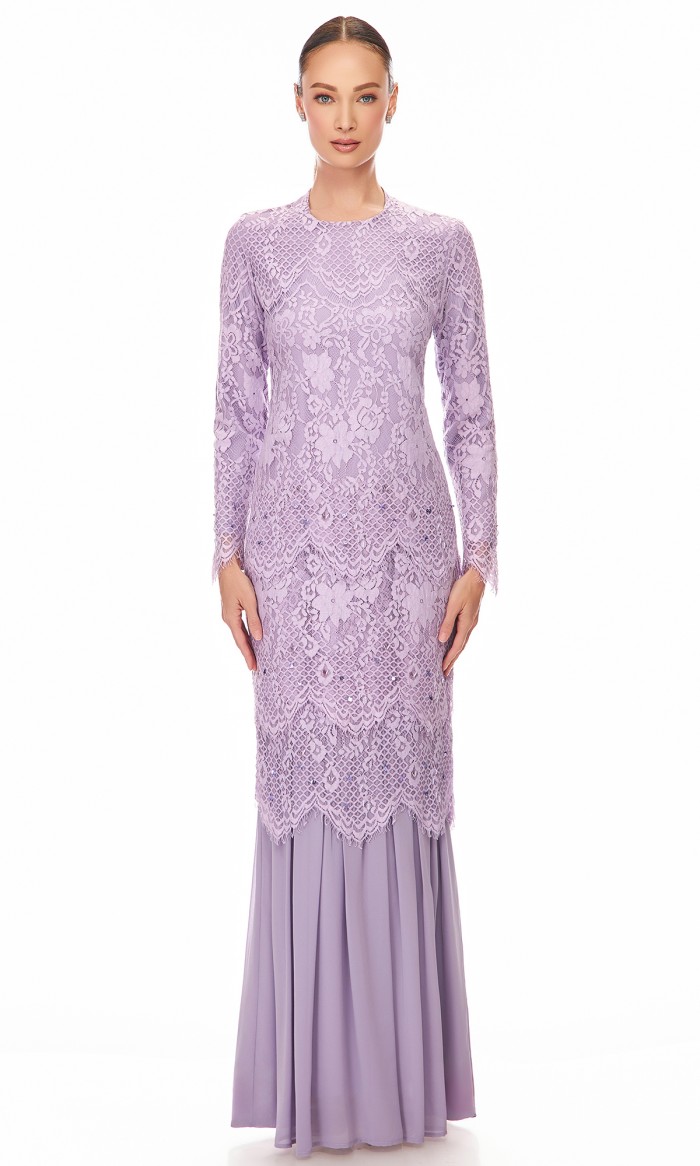 Othelia Kurung in Lilac Breeze