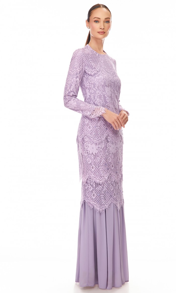 Othelia Kurung in Lilac Breeze