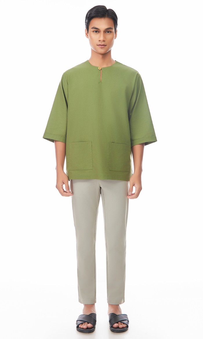 Nadhim Kurta in Piquant Green