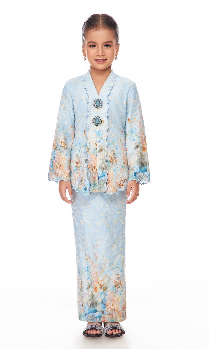 Posey Kurung Kids in Sky Blue