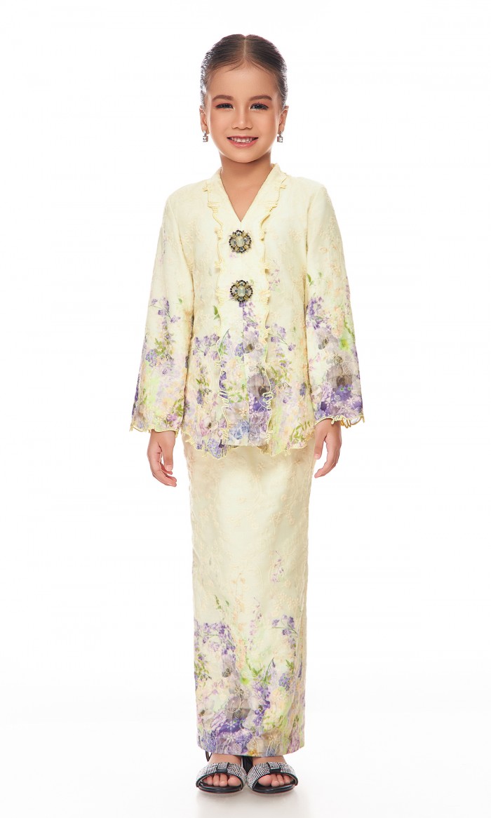 Posey Kurung Kids in Light Yellow