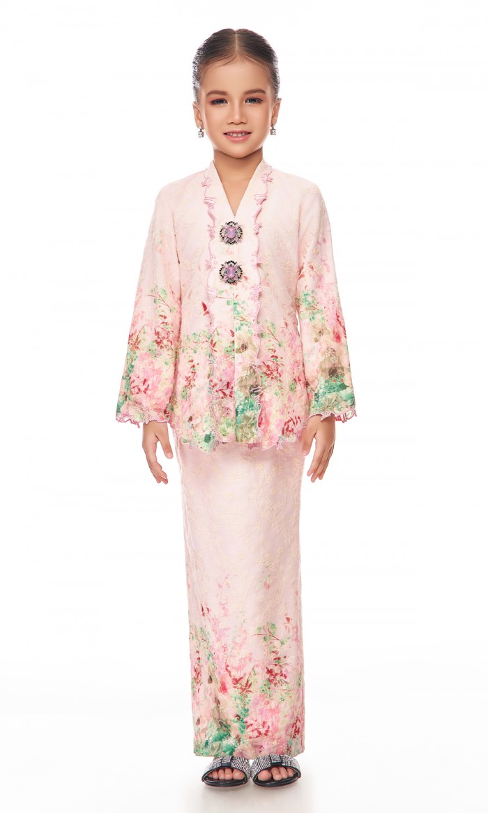 Posey Kurung Kids in Misty Rose