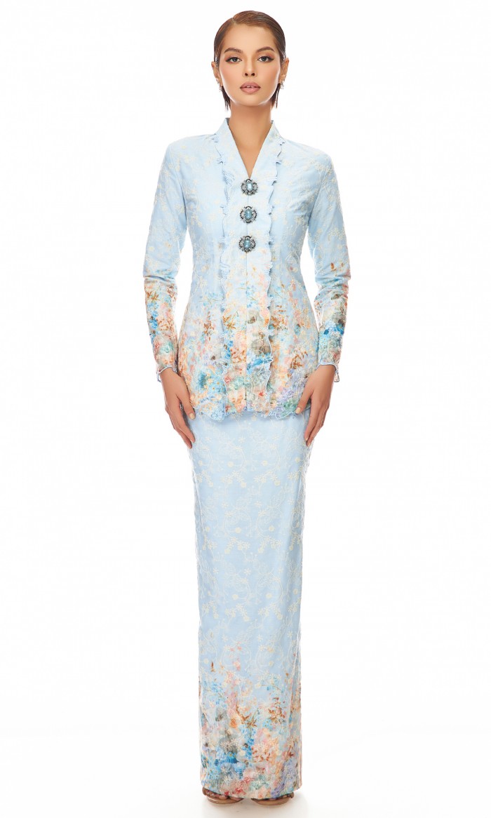 Posey Kurung in Sky Blue