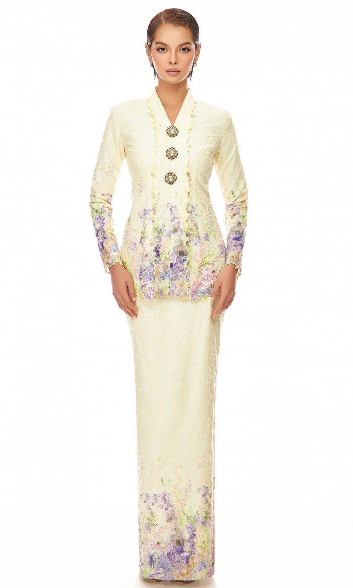 Posey Kurung in Light Yellow