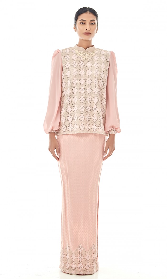 Tabbitha Kurung in Crepe Pink (AS-IS)