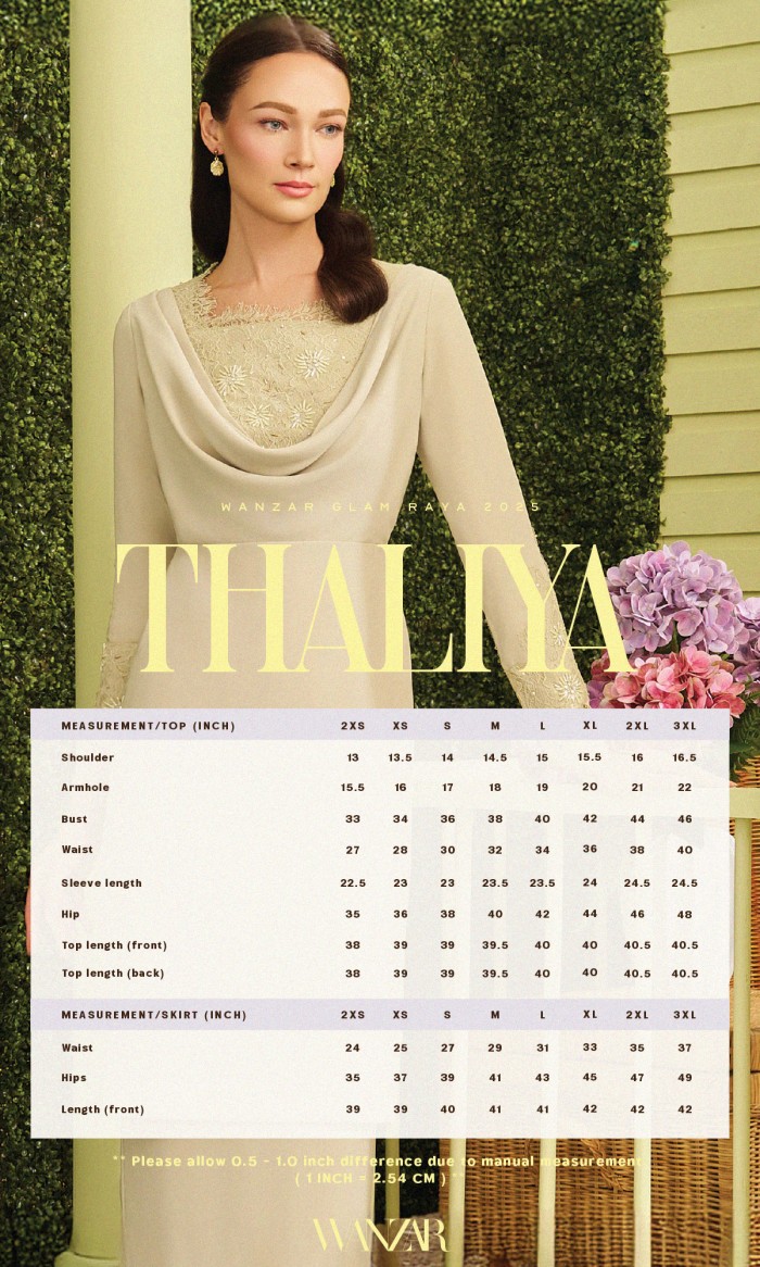 Thaliya Kurung in Pale Moss Green