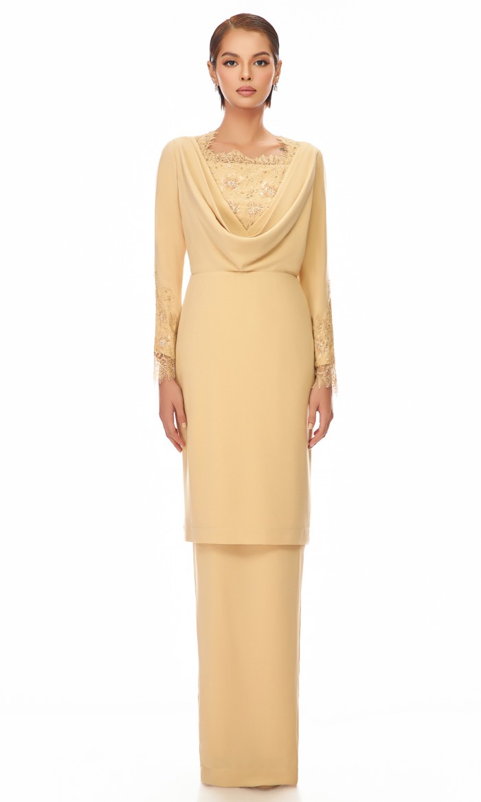 Thaliya Kurung in Dusky Citron