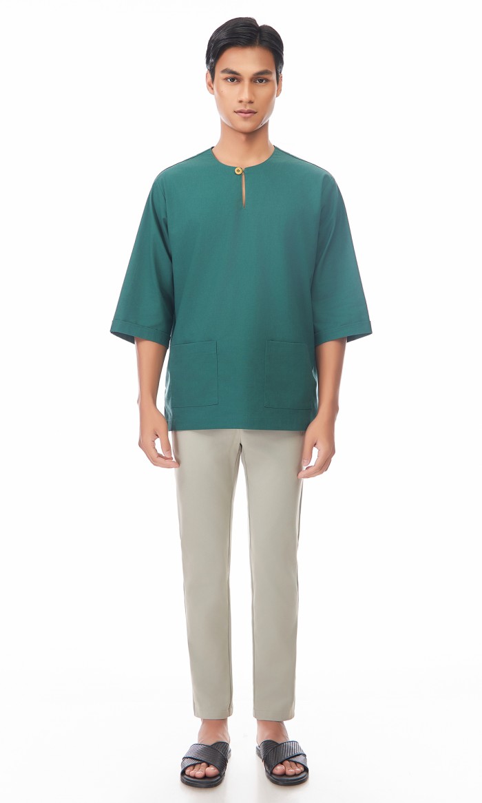 Nadhim Kurta in Verdant Green