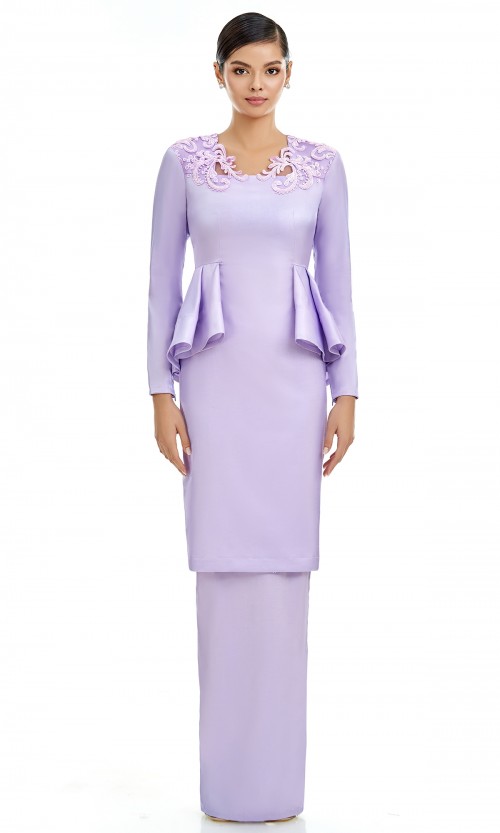 Vallencia Kurung in Lilac (AS-IS)