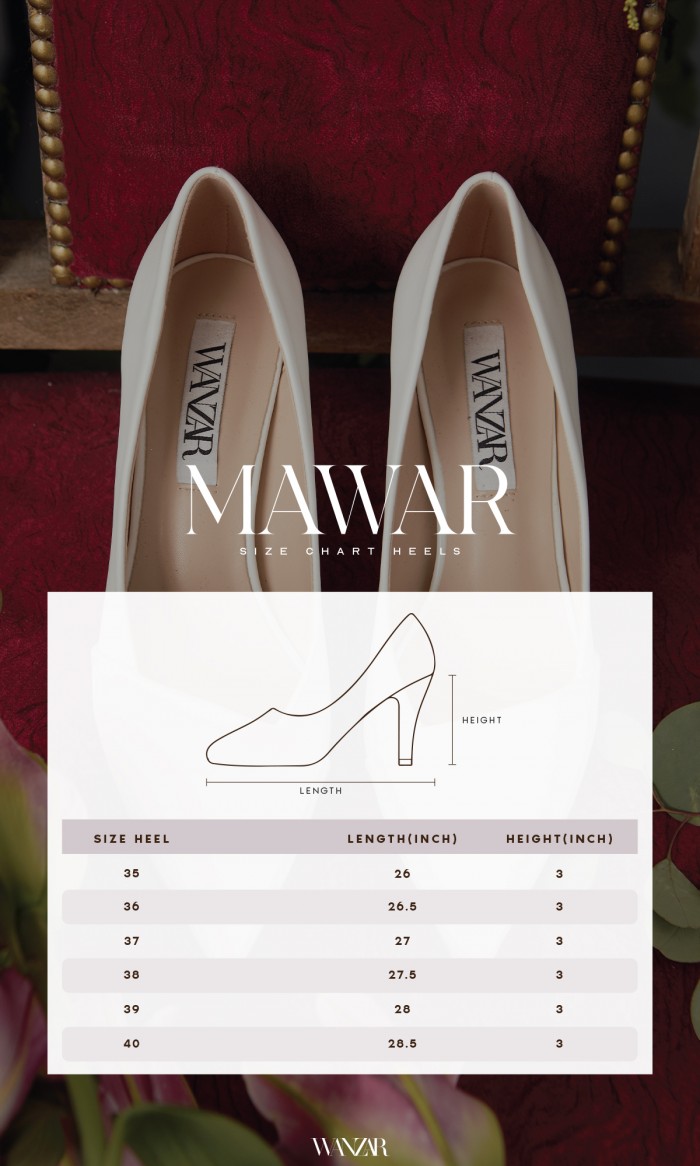 Mawar Heels in Off White