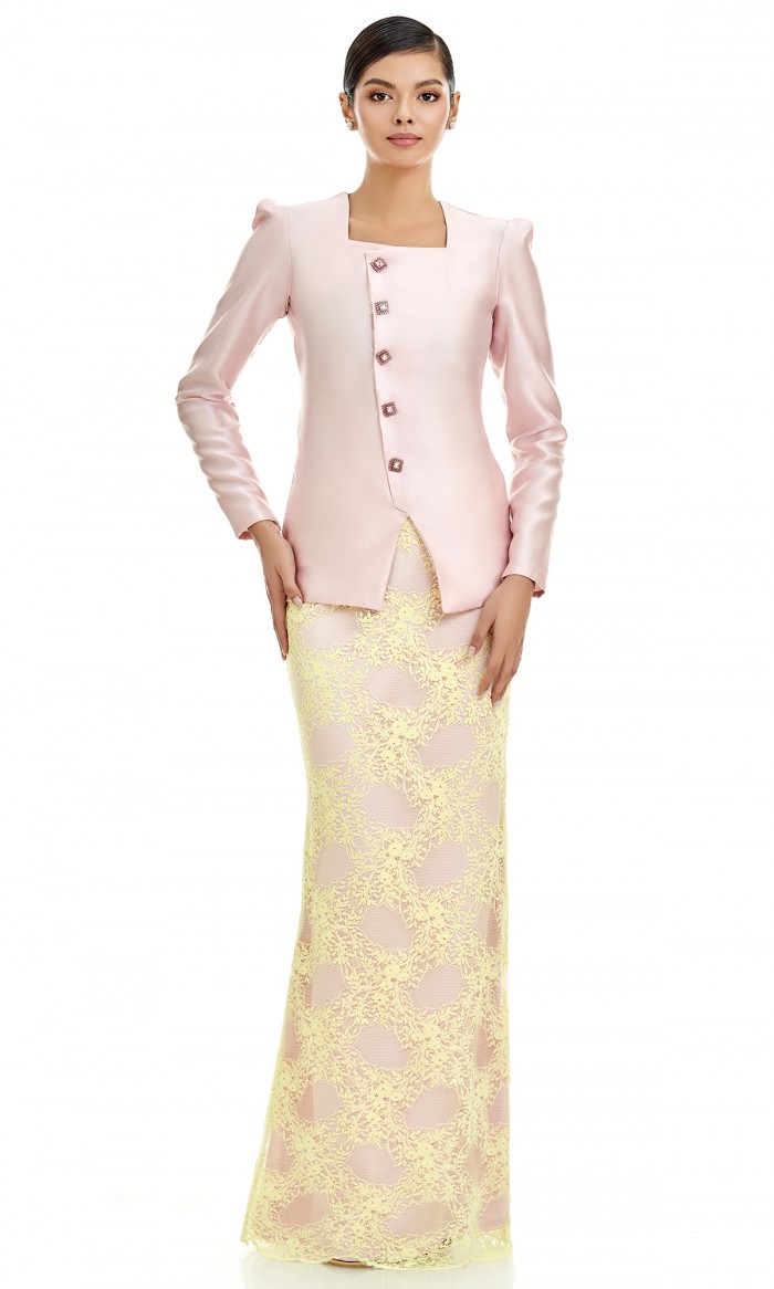 Nikita Kurung in Pink Lace (AS-IS)