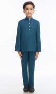 Harraz Baju Melayu Kids in Prussian Blue