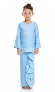 Dhelia Kurung Kids in Maya Blue (AS-IS)